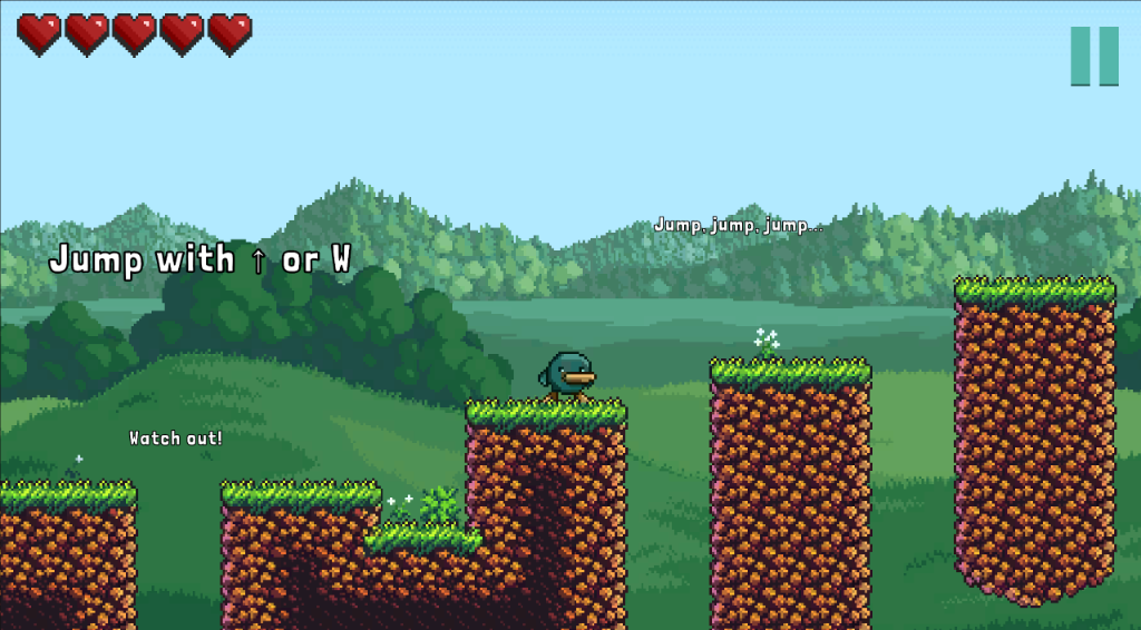 Sperio - jumping across ruined platforms